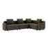 Cobana Lounge Sofa 4 - Sitzer Ecksofa in Braun mit Armlehnen aus pulverbeschichtetem Aluminium und Olefinfasern | Cobana Lounge Sofa - 4 seater corner sofa - Cobana Brown Mit Armlehnen | SACKit