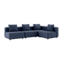 Kirra Indigo Cobana Lounge Sofa 4 - Sitzer Ecksofa ohne Armlehnen aus pulverbeschichtetem Aluminium und Olefinfaser | Cobana Lounge Sofa - 4 seater corner sofa - Kirra Indigo Ohne Armlehnen | SACKit