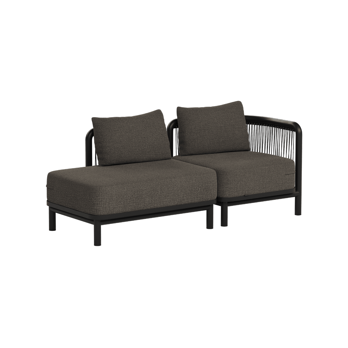 Kirra Lounge Sofa - 2 seater w/ open end | Kirra Lounge Sofa - 2 seater w/ open end - Kirra Noir Rechts | SACKit