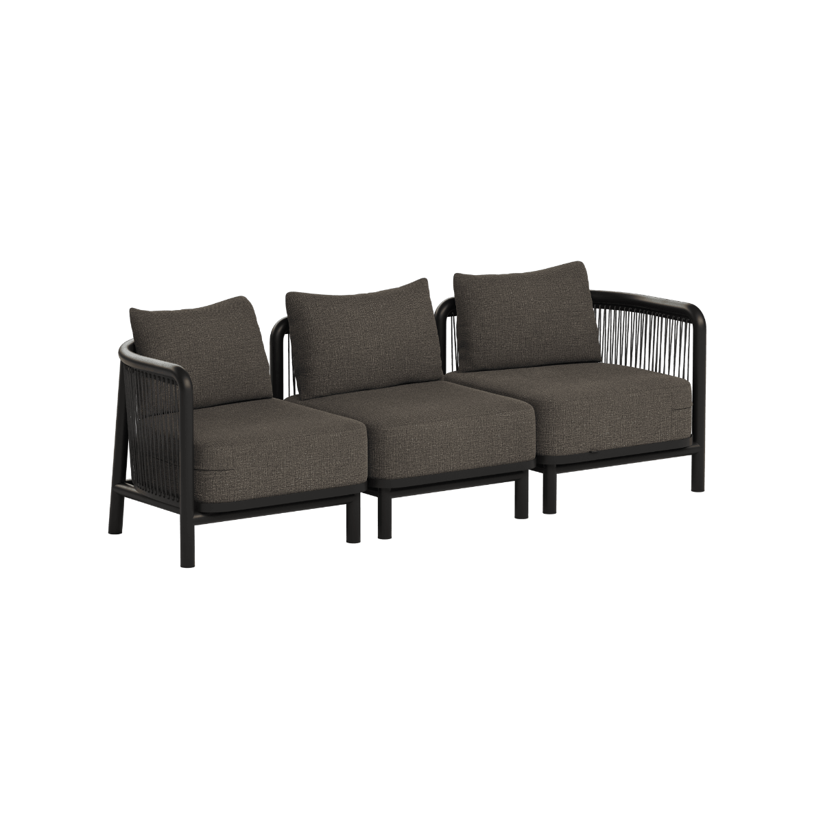 Kirra Lounge Sofa - 3 seater | Kirra Lounge Sofa - 3 seater - Kirra Noir Ohne Hocker | SACKit