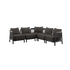 Kirra Lounge Sofa Ecksofa in Kirra Noir mit pulverbeschichtetem Aluminiumrahmen und wasserabweisendem Textil | Kirra Lounge Sofa - Corner sofa - Kirra Noir | SACKit