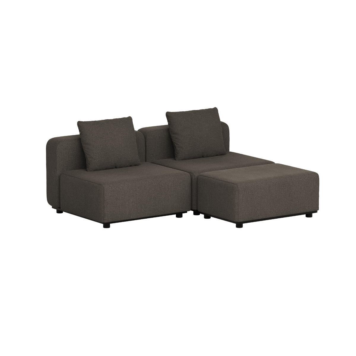 Cobana Lounge Sofa - 2 seater | Cobana Lounge Sofa - 2 seater - Kirra Noir Ohne Armlehnen Mit Hocker | SACKit