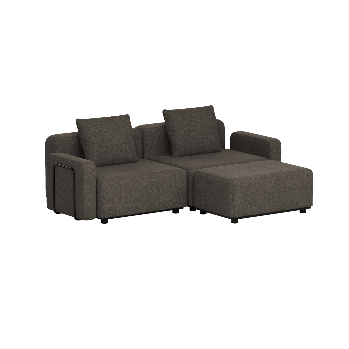 Cobana Lounge Sofa - 2 seater | Cobana Lounge Sofa - 2 seater - Kirra Noir Mit Armlehnen Mit Hocker | SACKit