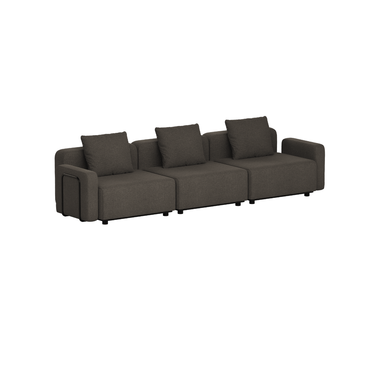 Cobana Lounge Sofa - 3 seater | Cobana Lounge Sofa - 3 seater - Kirra Noir Mit Armlehnen Ohne Hocker | SACKit