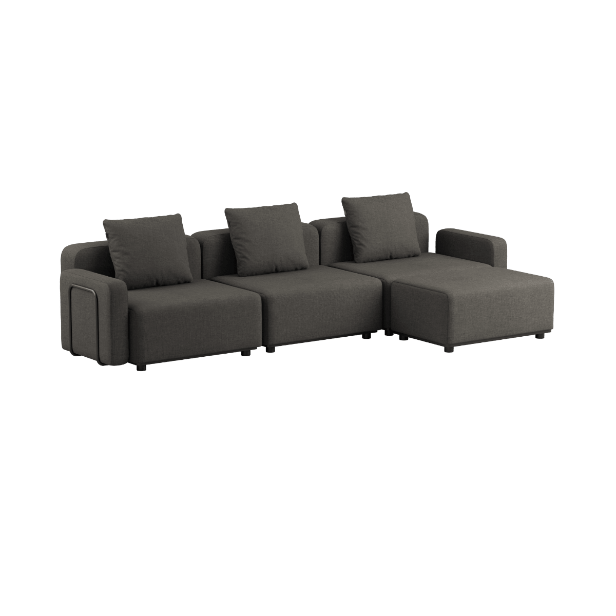 Cobana Lounge Sofa 3 - Sitzer in Cobana Braun ohne Armlehnen und ohne Hocker, modernes Outdoor - Design | Cobana Lounge Sofa - 3 seater - Cobana Brown Ohne Armlehnen Ohne Hocker | SACKit