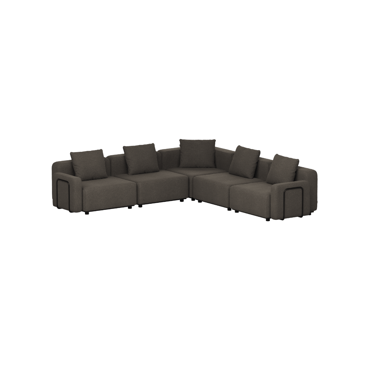 Cobana Lounge Sofa - 5 seater corner sofa | Cobana Lounge Sofa - 5 seater corner sofa - Kirra Noir Mit Armlehnen | SACKit
