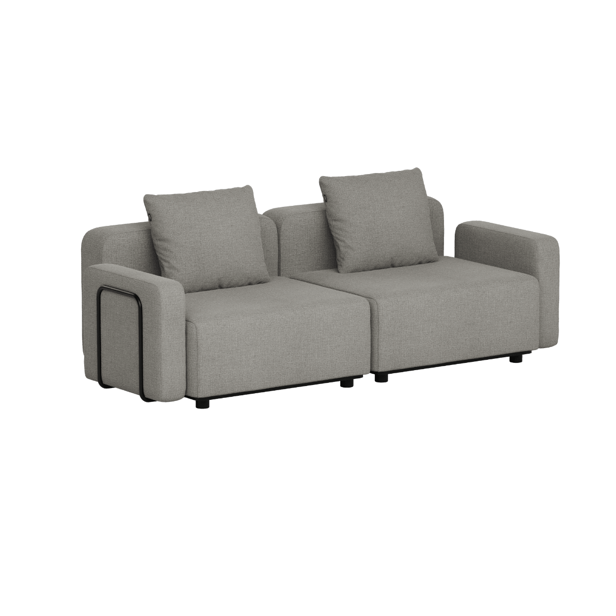 Cobana Lounge Sofa - 2 seater | Cobana Lounge Sofa - 2 seater - Kirra Grey Mit Armlehnen Ohne Hocker | SACKit