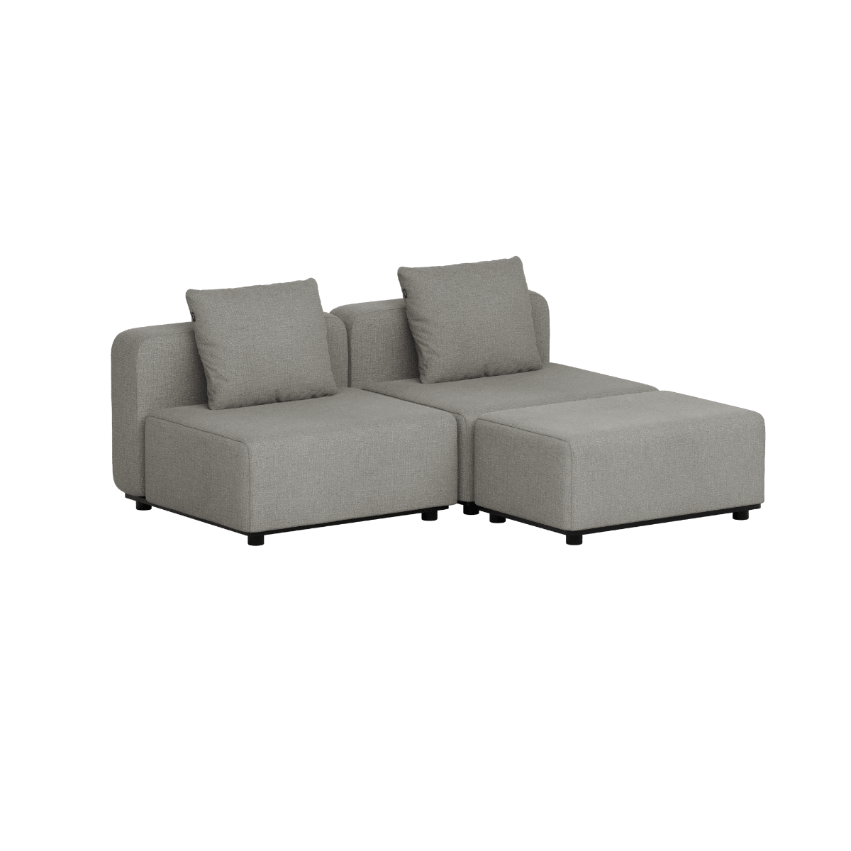 Cobana Lounge Sofa - 2 seater | Cobana Lounge Sofa - 2 seater - Kirra Grey Ohne Armlehnen Mit Hocker | SACKit