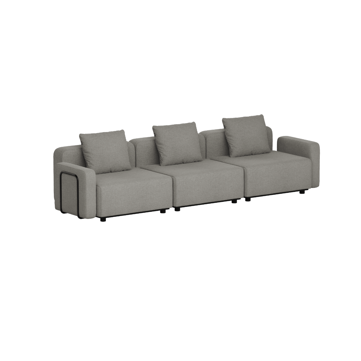 Cobana Lounge Sofa - 3 seater | Cobana Lounge Sofa - 3 seater - Kirra Grey Mit Armlehnen Ohne Hocker | SACKit