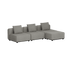 Cobana Lounge Sofa - 3 seater | Cobana Lounge Sofa - 3 seater - Kirra Grey Ohne Armlehnen Mit Hocker | SACKit