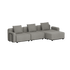 Cobana Lounge Sofa - 3 seater | Cobana Lounge Sofa - 3 seater - Kirra Grey Mit Armlehnen Mit Hocker | SACKit