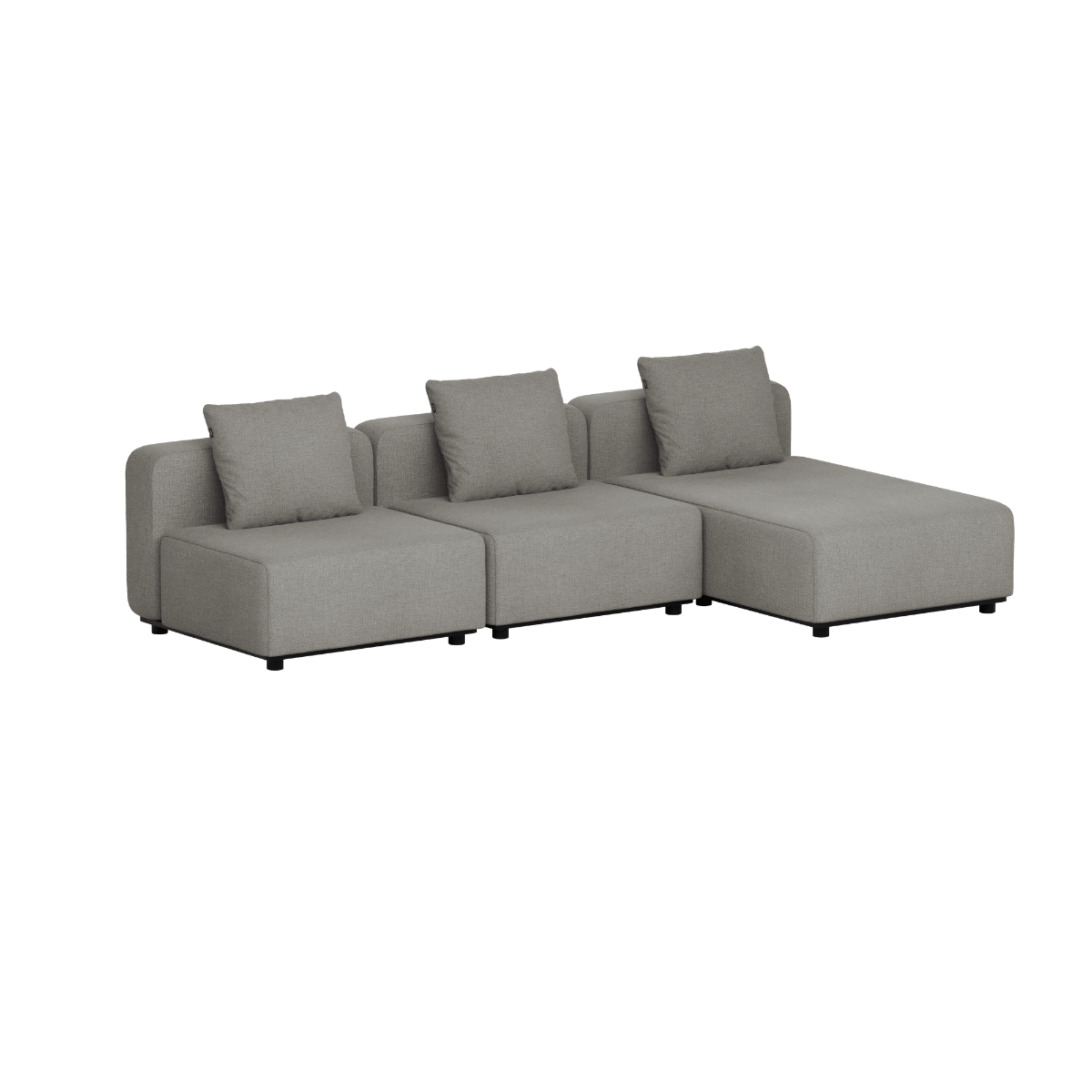 Cobana Lounge Sofa - 3 Seater Chaise | Cobana Lounge Sofa - 3 Seater Chaise - Kirra Grey Ohne Armlehnen | SACKit
