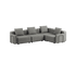 Cobana Lounge Sofa 4 - Sitzer Ecksofa in Kirra Grey mit Armlehnen, pulverbeschichteter Aluminiumrahmen und Outdoor - Textil. | Cobana Lounge Sofa - 4 seater corner sofa - Kirra Grey Mit Armlehnen | SACKit