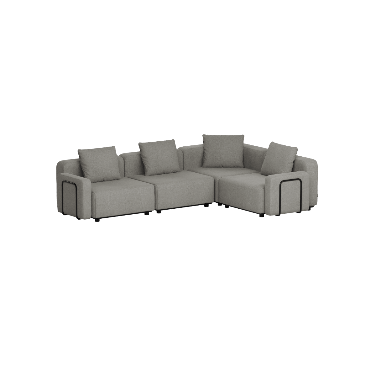 Cobana Lounge Sofa - 4 seater corner sofa | Cobana Lounge Sofa - 4 seater corner sofa - Kirra Grey Mit Armlehnen | SACKit