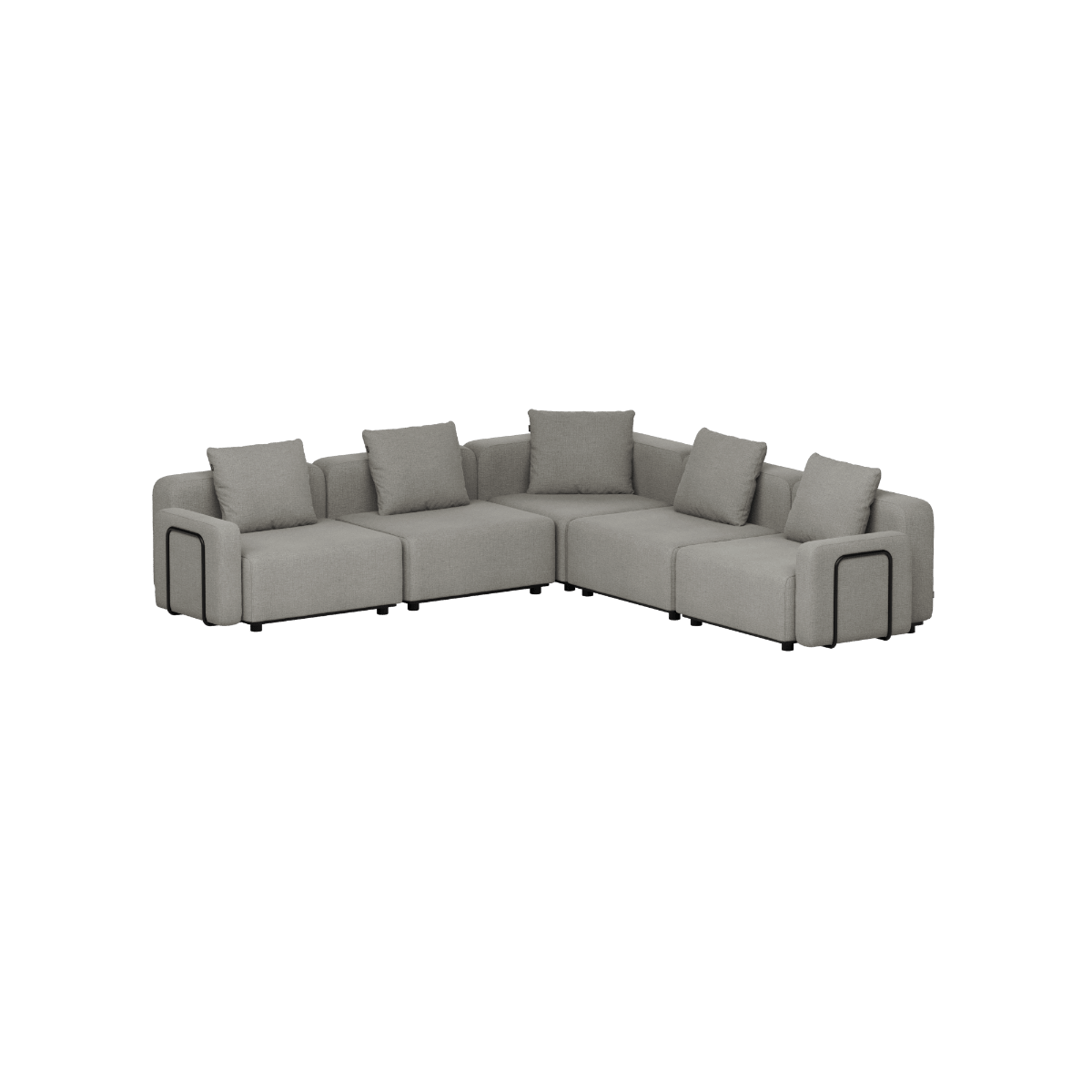 Cobana Lounge Sofa - 5 seater corner sofa | Cobana Lounge Sofa - 5 seater corner sofa - Kirra Grey Mit Armlehnen | SACKit