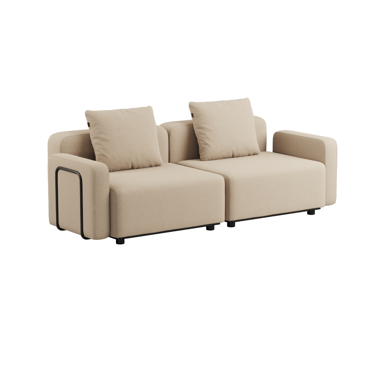 Cobana Lounge Sofa 2 - Sitzer in Kirra Indigo mit Armlehnen, modernes Outdoor - Sofa ohne Hocker | Cobana Lounge Sofa - 2 seater - Kirra Indigo Mit Armlehnen Ohne Hocker | SACKit