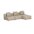Cobana Lounge Sofa - 3 seater | Cobana Lounge Sofa - 3 seater - Boucle Beige Ohne Armlehnen Mit Hocker | SACKit