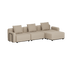 Cobana Lounge Sofa - 3 seater | Cobana Lounge Sofa - 3 seater - Boucle Beige Mit Armlehnen Mit Hocker | SACKit