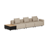 Cobana Lounge Sofa - 3 seater w/ Patio Storage Table | Cobana Lounge Sofa - 3 seater w/ Patio Storage Table - Boucle Beige Mit Armlehnen Ohne Hocker | SACKit