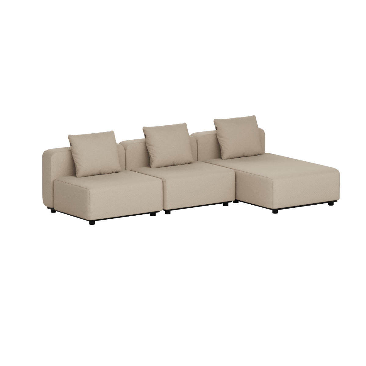 Cobana Lounge Sofa - 3 Seater Chaise | Cobana Lounge Sofa - 3 Seater Chaise - Boucle Beige Ohne Armlehnen | SACKit