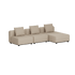 Cobana Lounge Sofa - 3 Seater Chaise | Cobana Lounge Sofa - 3 Seater Chaise - Boucle Beige Ohne Armlehnen | SACKit