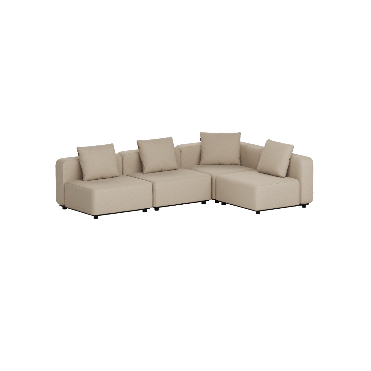 Cobana Lounge Sofa - 4 seater corner sofa | Cobana Lounge Sofa - 4 seater corner sofa - Boucle Beige Ohne Armlehnen | SACKit