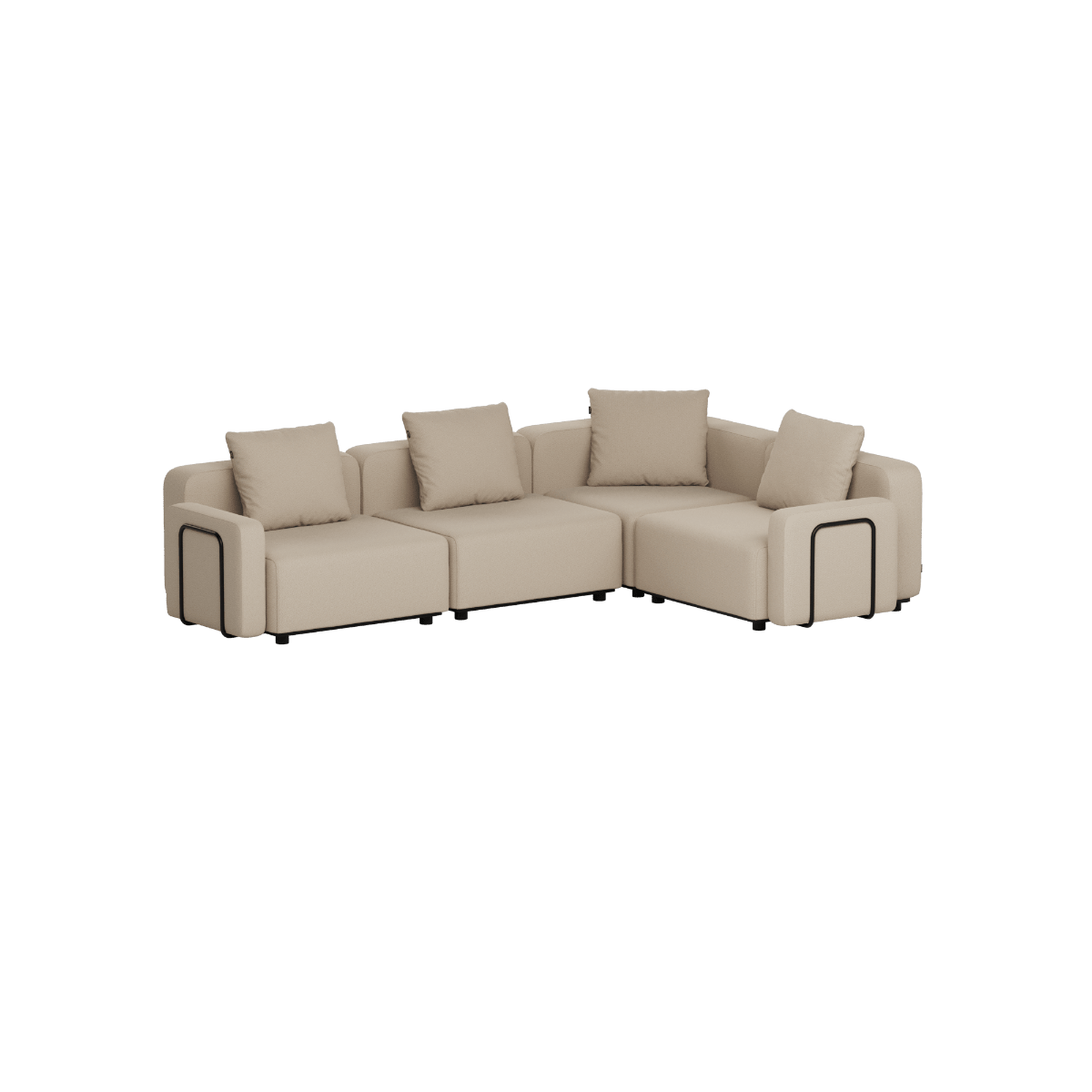 Cobana Lounge Sofa - 4 seater corner sofa | Cobana Lounge Sofa - 4 seater corner sofa - Boucle Beige Mit Armlehnen | SACKit