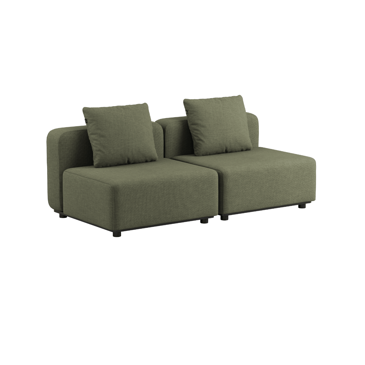 Cobana Lounge Sofa - 2 seater | Cobana Lounge Sofa - 2 seater - Kirra Olive Ohne Armlehnen Ohne Hocker | SACKit