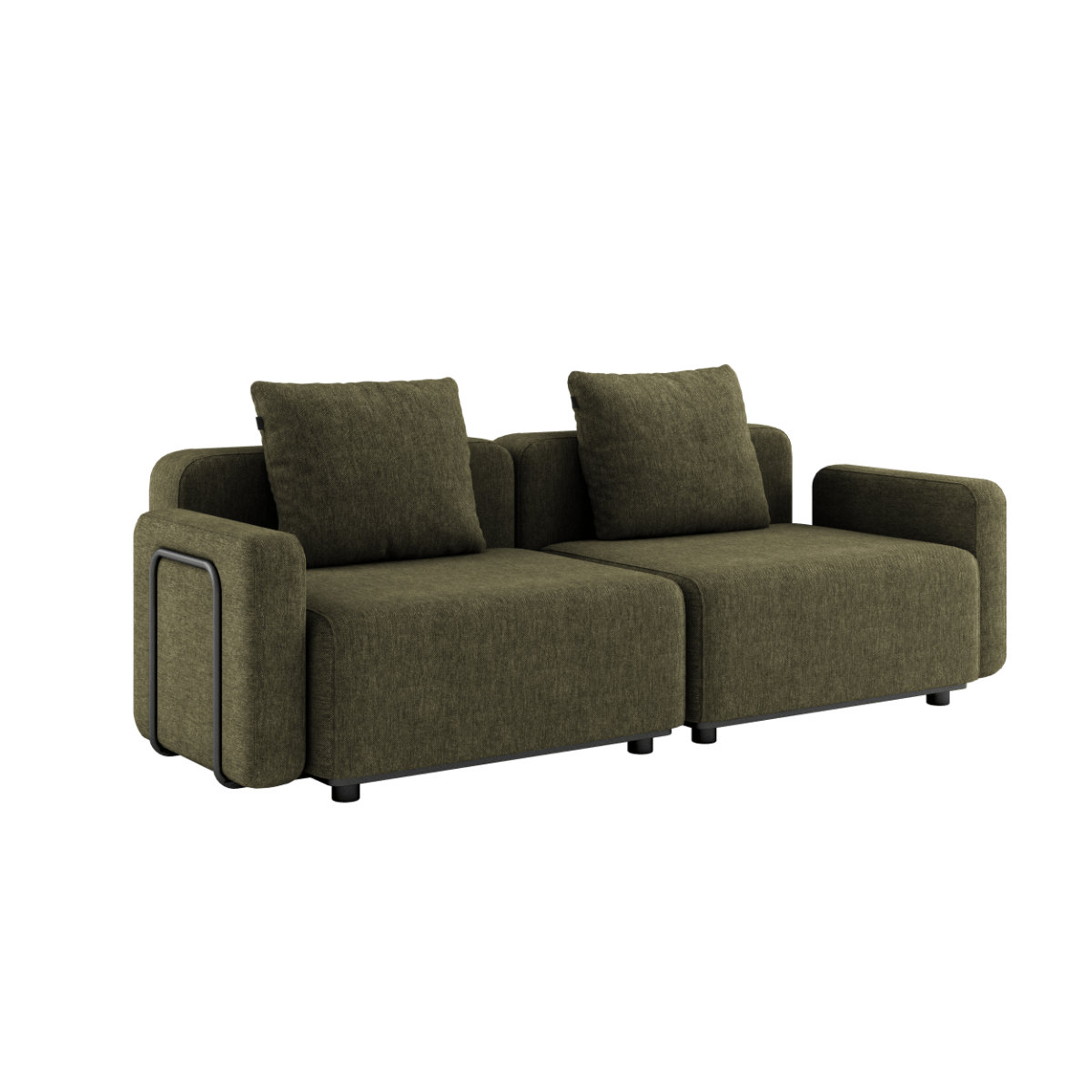 Cobana Lounge Sofa - 2 seater | Cobana Lounge Sofa - 2 seater - Kirra Olive Mit Armlehnen Ohne Hocker | SACKit