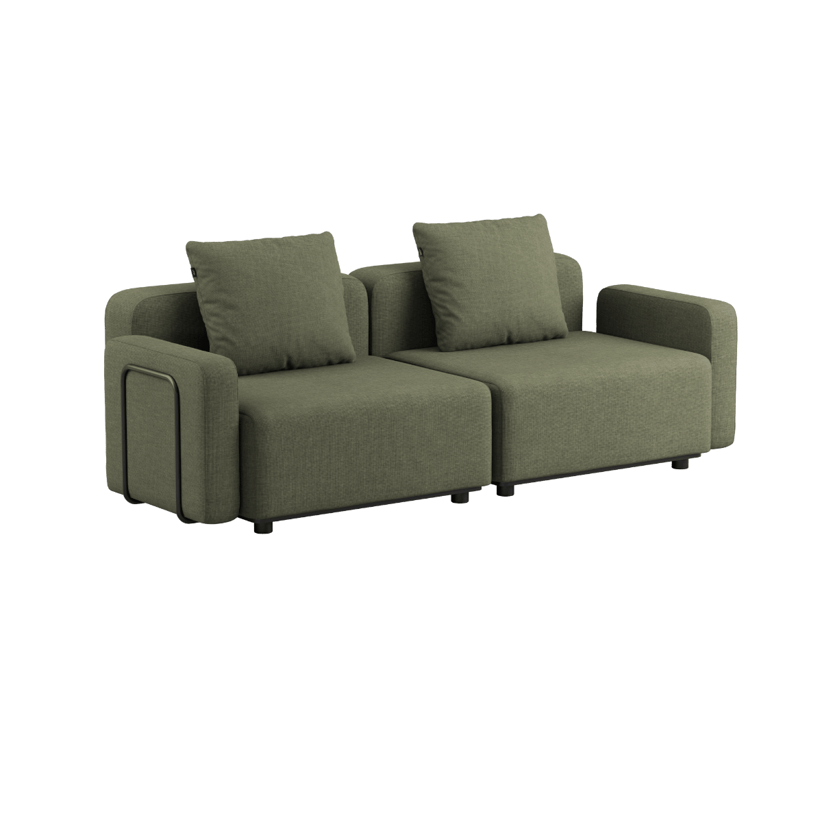 Cobana Lounge Sofa - 2 seater | Cobana Lounge Sofa - 2 seater - Kirra Olive Mit Armlehnen Ohne Hocker | SACKit