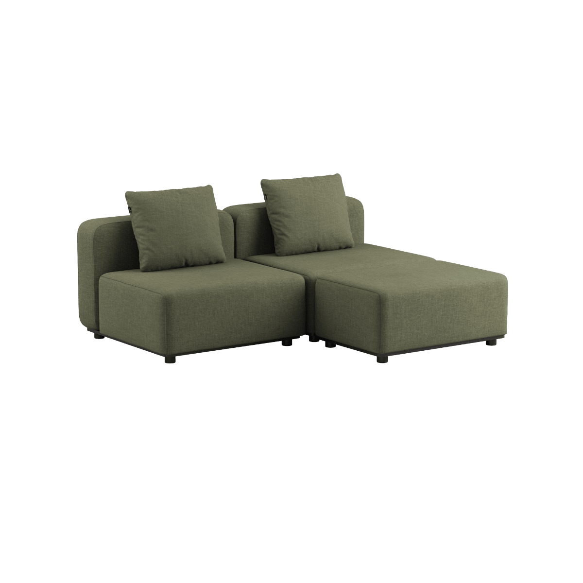 Cobana Lounge Sofa - 2 seater | Cobana Lounge Sofa - 2 seater - Kirra Olive Ohne Armlehnen Mit Hocker | SACKit