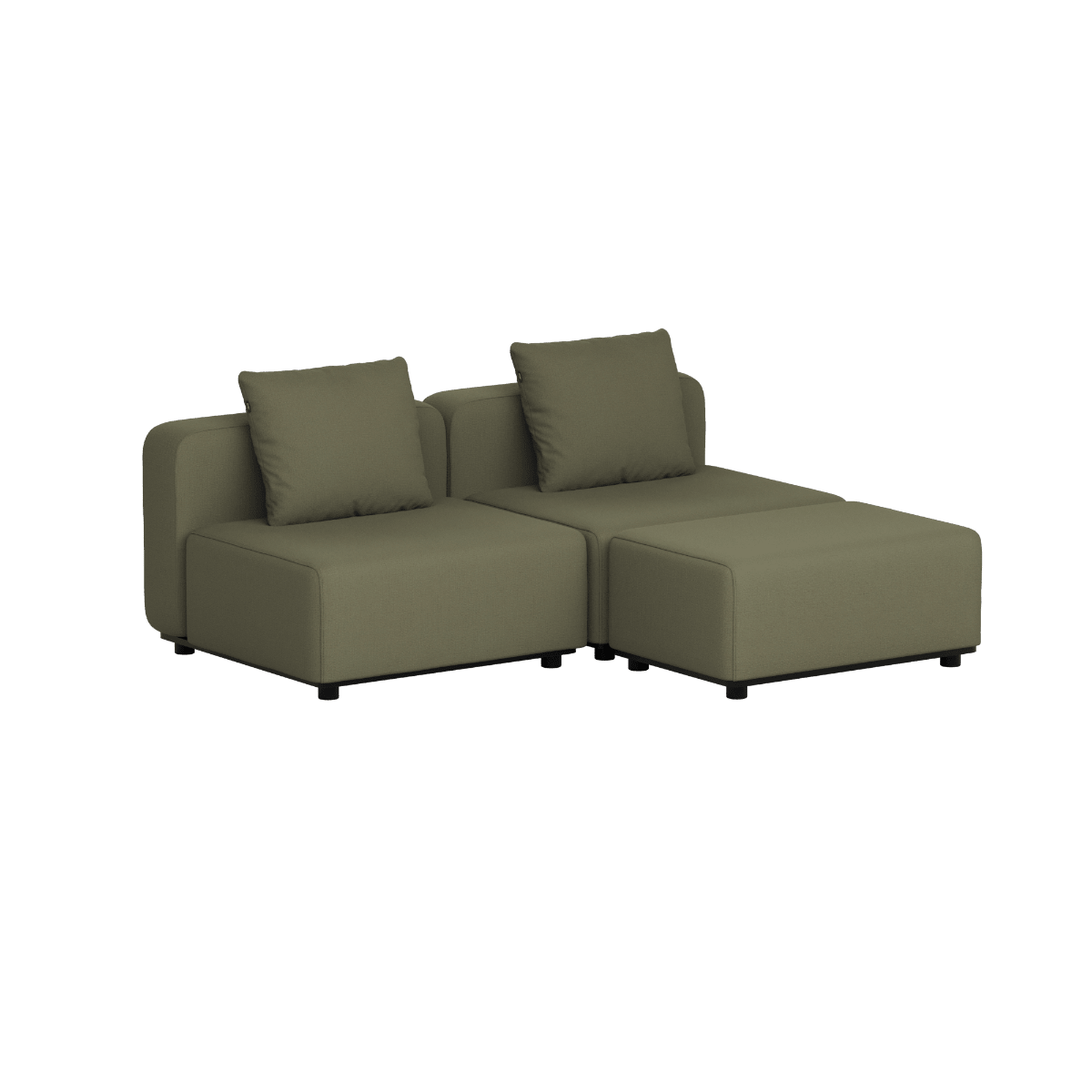 Cobana Lounge Sofa - 2 seater | Cobana Lounge Sofa - 2 seater - Kirra Olive Ohne Armlehnen Mit Hocker | SACKit