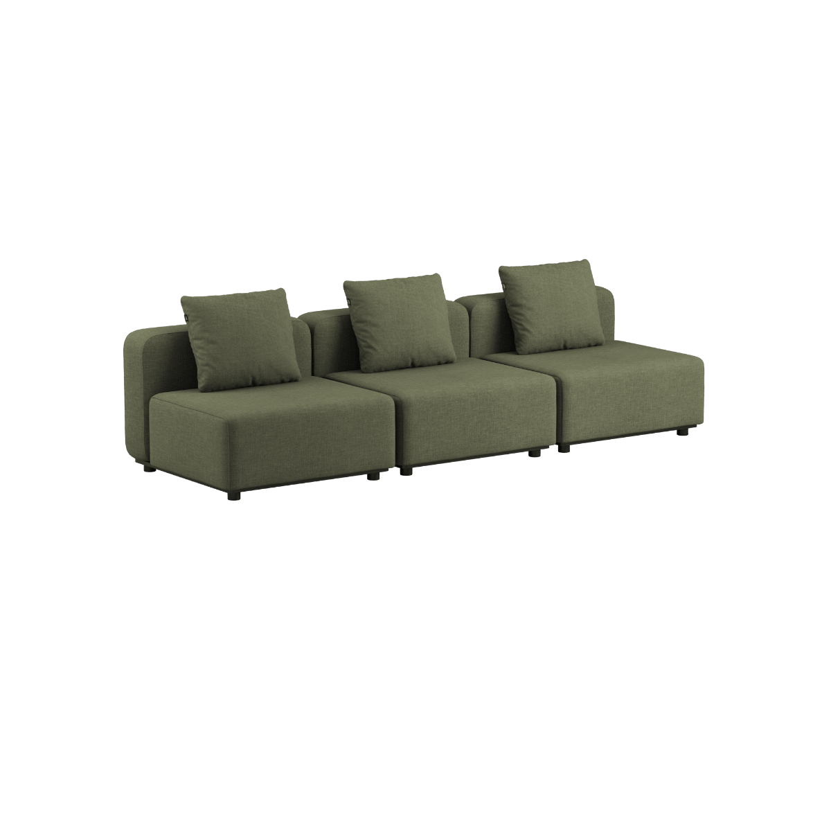 Cobana Lounge Sofa - 3 seater | Cobana Lounge Sofa - 3 seater - Kirra Olive Ohne Armlehnen Ohne Hocker | SACKit