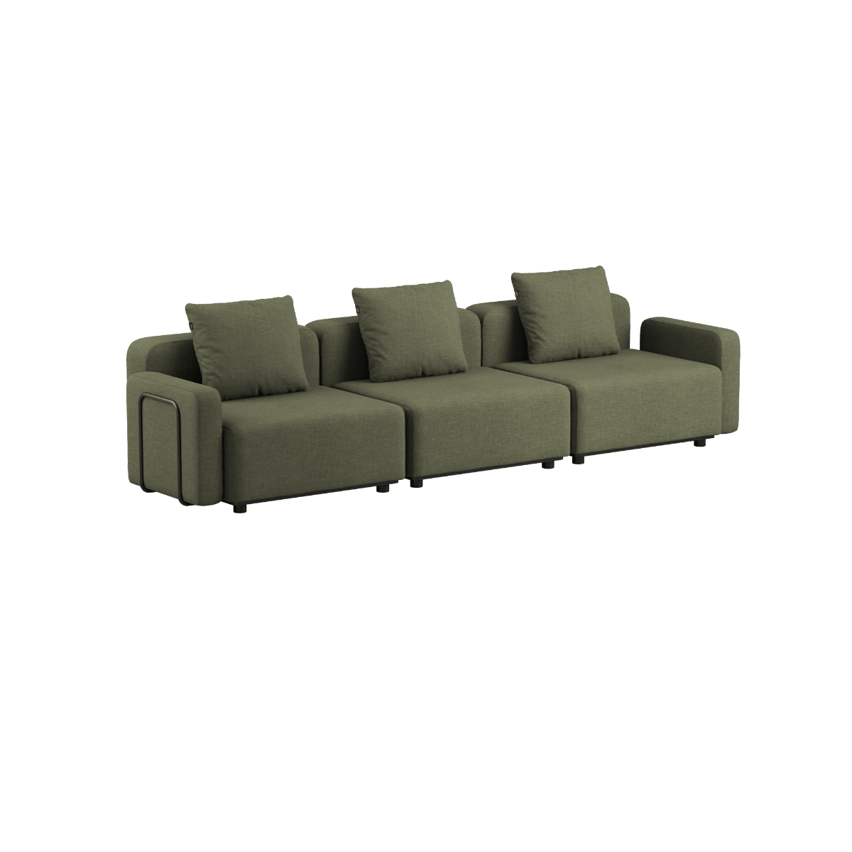 Cobana Lounge Sofa - 3 seater | Cobana Lounge Sofa - 3 seater - Kirra Olive Mit Armlehnen Ohne Hocker | SACKit