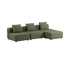 Cobana Lounge Sofa - 3 seater | Cobana Lounge Sofa - 3 seater - Kirra Olive Ohne Armlehnen Mit Hocker | SACKit