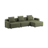 Cobana Lounge Sofa - 3 seater | Cobana Lounge Sofa - 3 seater - Kirra Olive Mit Armlehnen Mit Hocker | SACKit