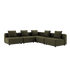 Cobana Lounge Sofa - 5 seater corner sofa | Cobana Lounge Sofa - 5 seater corner sofa - Kirra Olive Ohne Armlehnen | SACKit