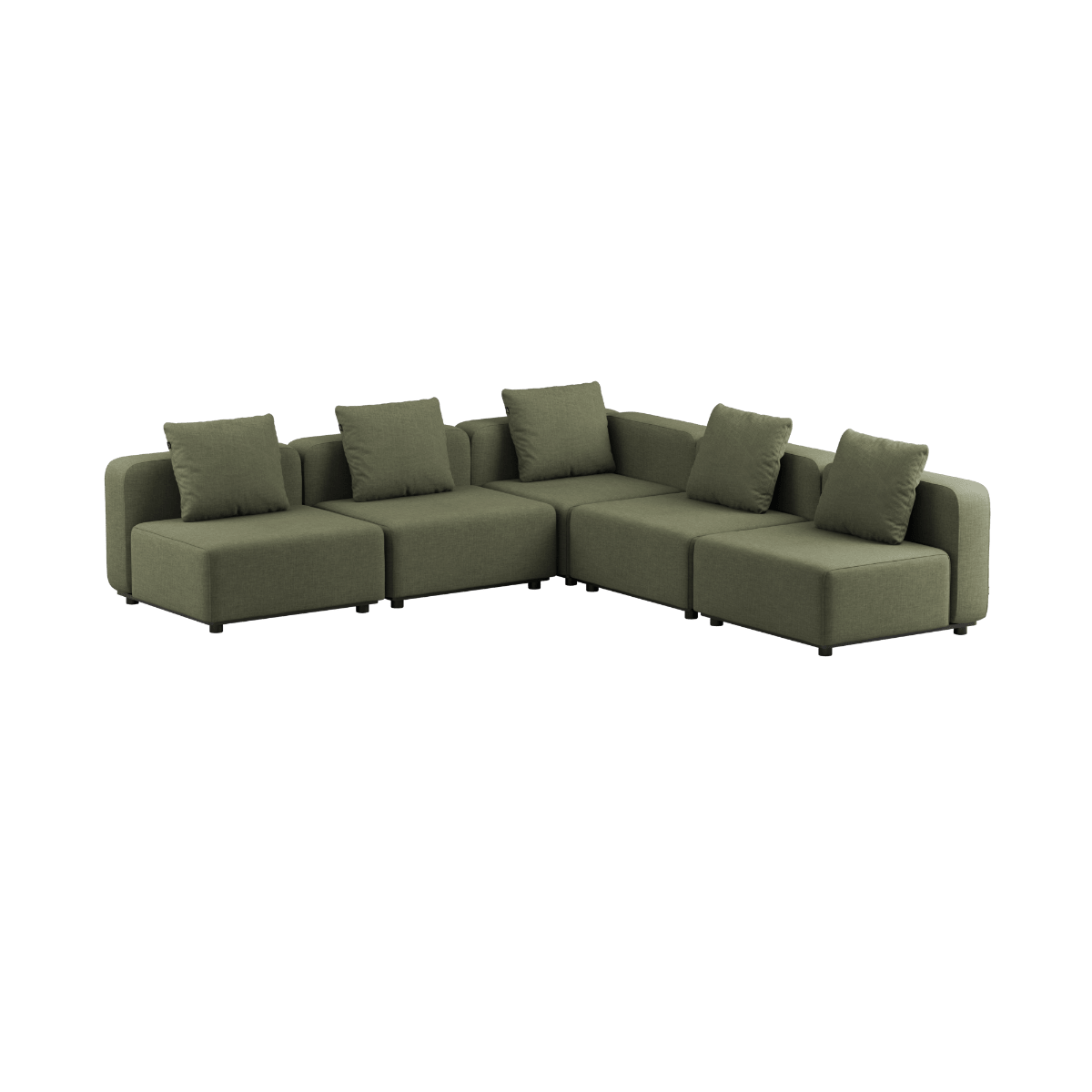 Cobana Lounge Sofa - 5 seater corner sofa | Cobana Lounge Sofa - 5 seater corner sofa - Kirra Olive Ohne Armlehnen | SACKit