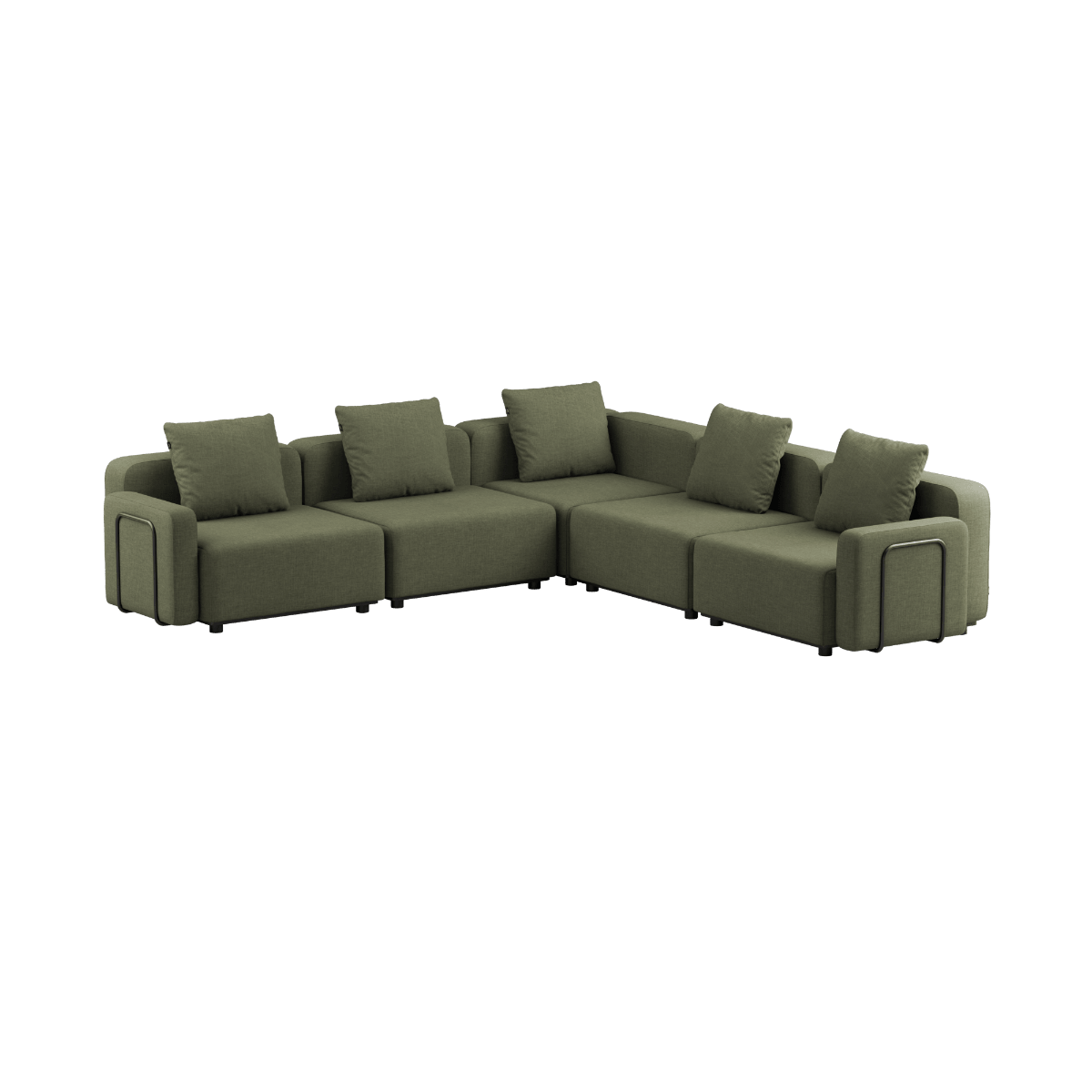Cobana Lounge Sofa - 5 seater corner sofa | Cobana Lounge Sofa - 5 seater corner sofa - Kirra Olive Mit Armlehnen | SACKit