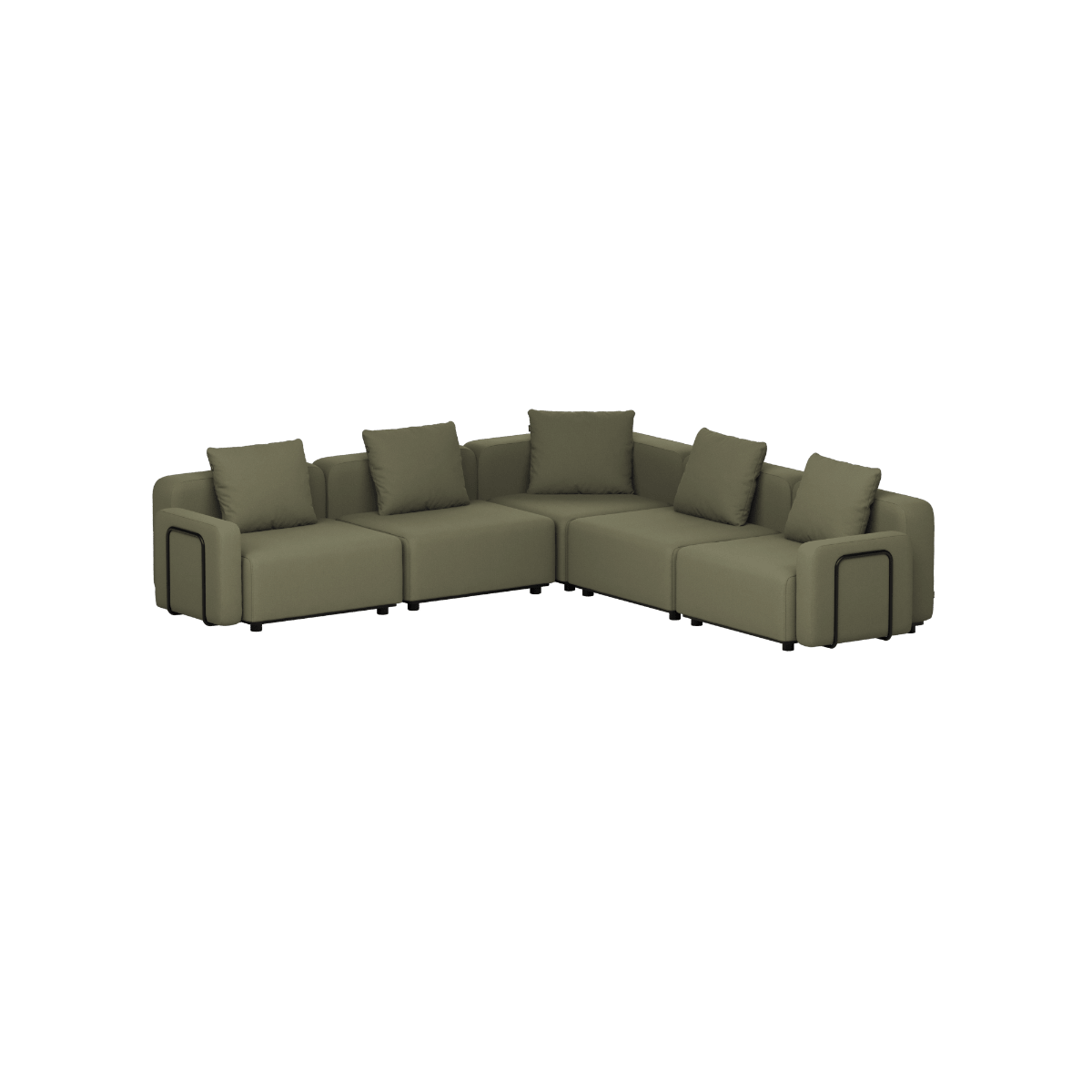 Cobana Lounge Sofa - 5 seater corner sofa | Cobana Lounge Sofa - 5 seater corner sofa - Kirra Olive Mit Armlehnen | SACKit