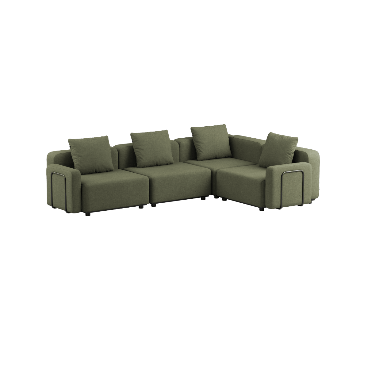 Cobana Lounge Sofa - 4 seater corner sofa | Cobana Lounge Sofa - 4 seater corner sofa - Kirra Olive Mit Armlehnen | SACKit