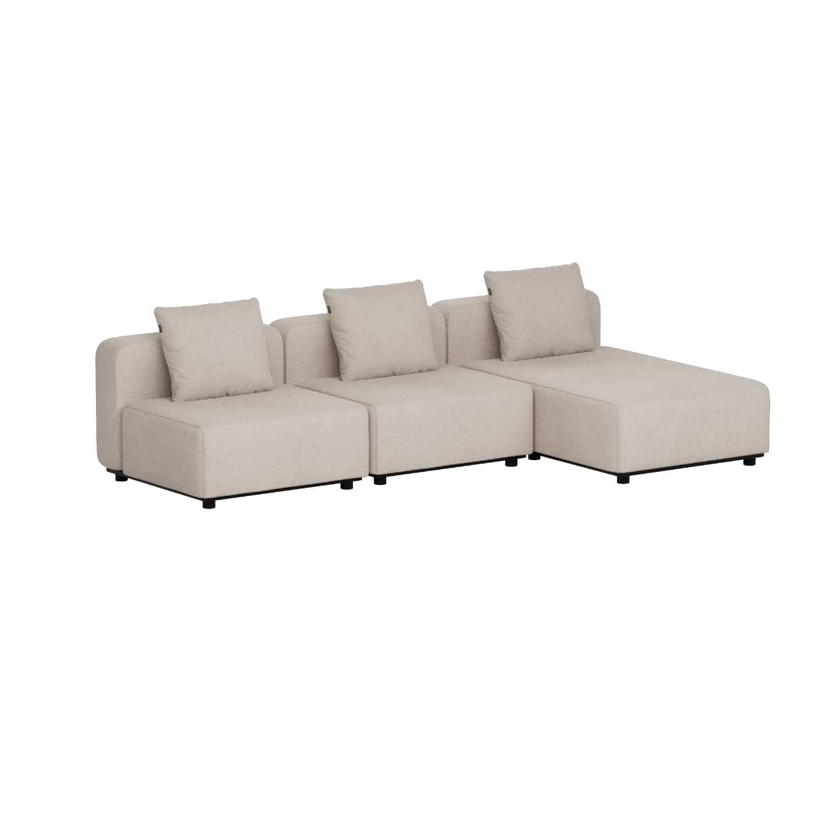 Cobana Lounge Sofa - 3 Seater Chaise | Cobana Lounge Sofa - 3 Seater Chaise - Kirra Sand Ohne Armlehnen | SACKit