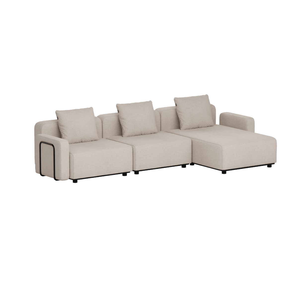 Cobana Lounge Sofa - 3 Seater Chaise | Cobana Lounge Sofa - 3 Seater Chaise - Kirra Sand Mit Armlehnen | SACKit