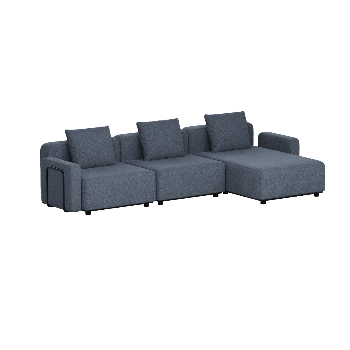 Cobana Lounge Sofa - 3 Seater Chaise | Cobana Lounge Sofa - 3 Seater Chaise - Kirra Indigo Mit Armlehnen | SACKit