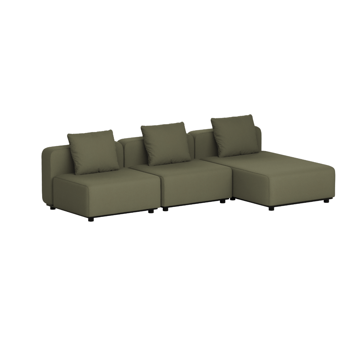 Cobana Lounge Sofa - 3 Seater Chaise | Cobana Lounge Sofa - 3 Seater Chaise - Kirra Olive Ohne Armlehnen | SACKit