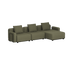 Cobana Lounge Sofa - 3 Seater Chaise | Cobana Lounge Sofa - 3 Seater Chaise - Kirra Olive Mit Armlehnen | SACKit