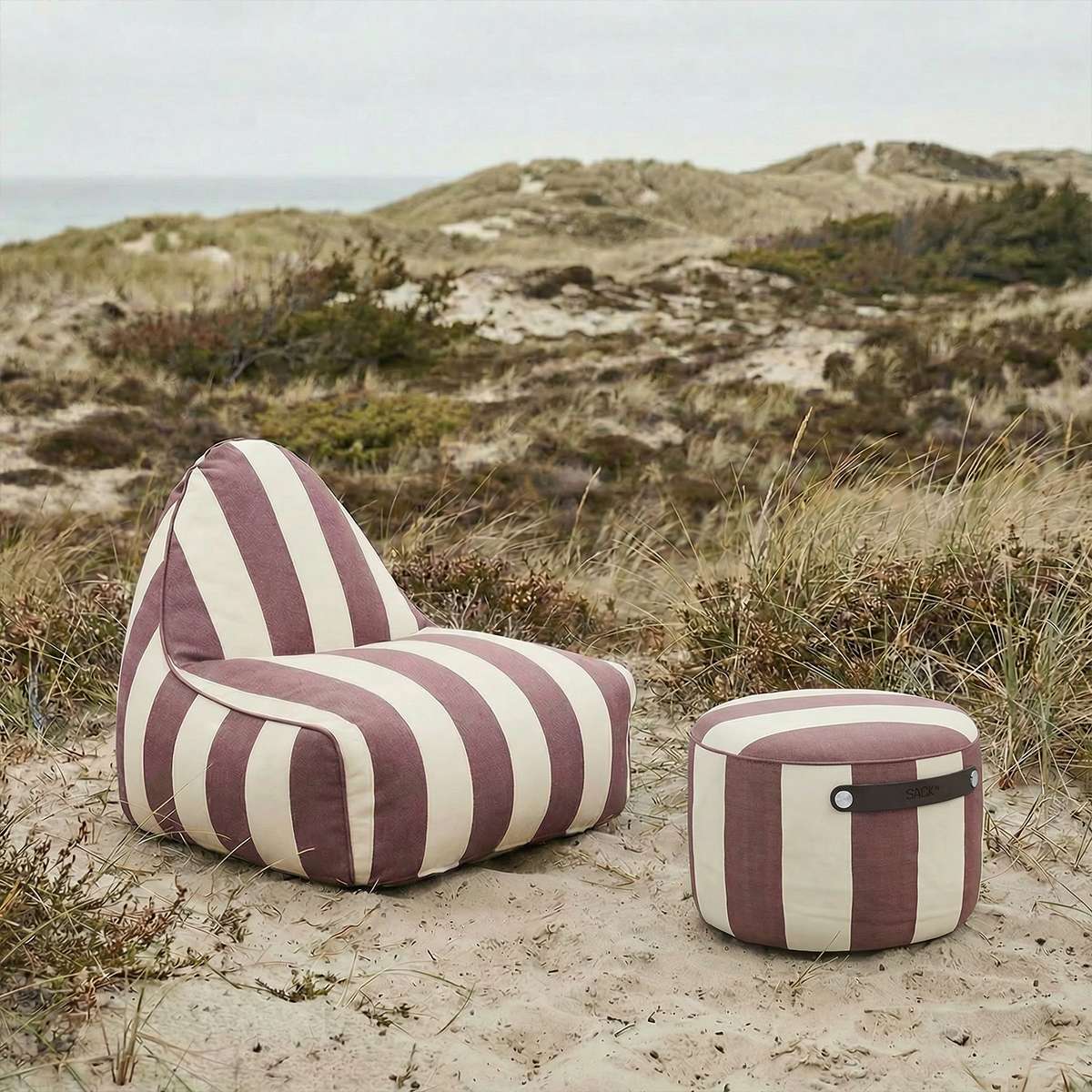 SACKit Chair & Pouf Outdoor | SACKit Chair & Pouf Outdoor - Renesse Chestnut | SACKit