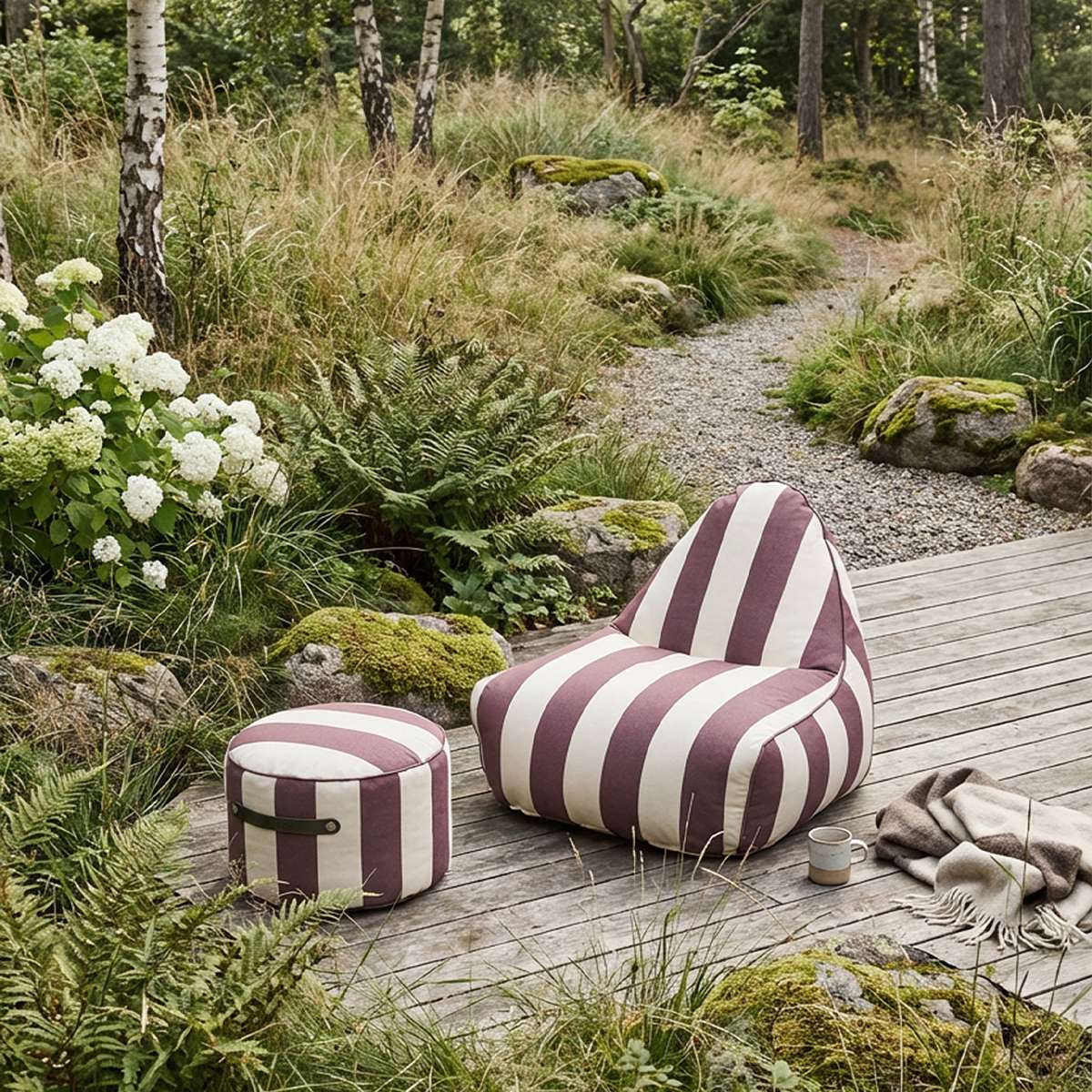 sackit Chair & Pouf Outdoor | sackit Chair & Pouf Outdoor - Renesse Chestnut | SACKit